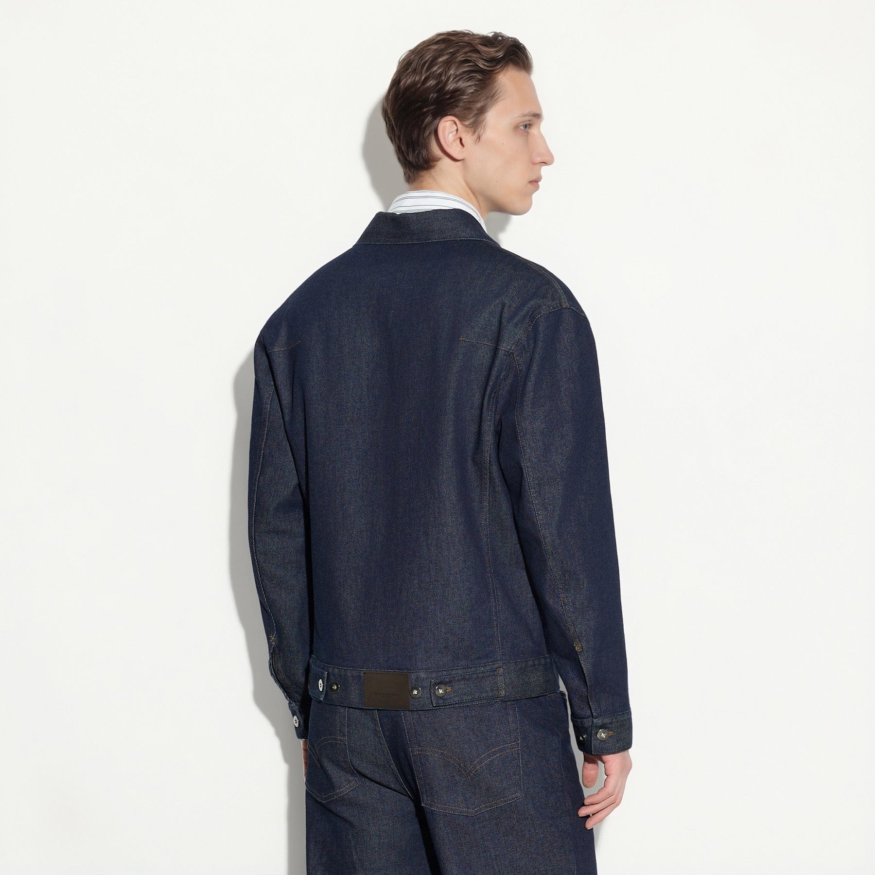 Giubbotto Denim con Tasche Indaco Giubbotto Tessuto 48 / Indaco Paolo Pecora