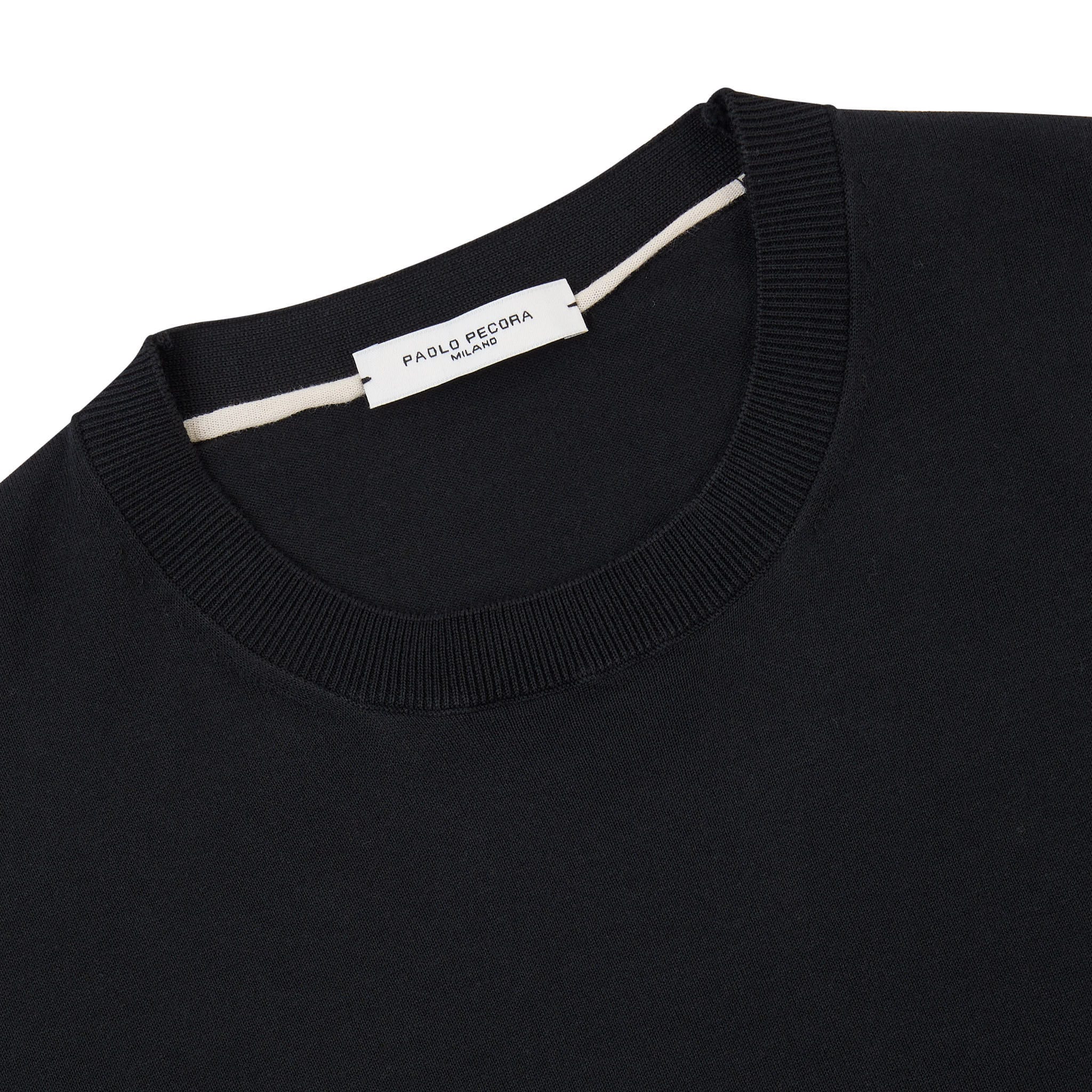 Maglia Girocollo Nero Maglia Girocollo Paolo Pecora