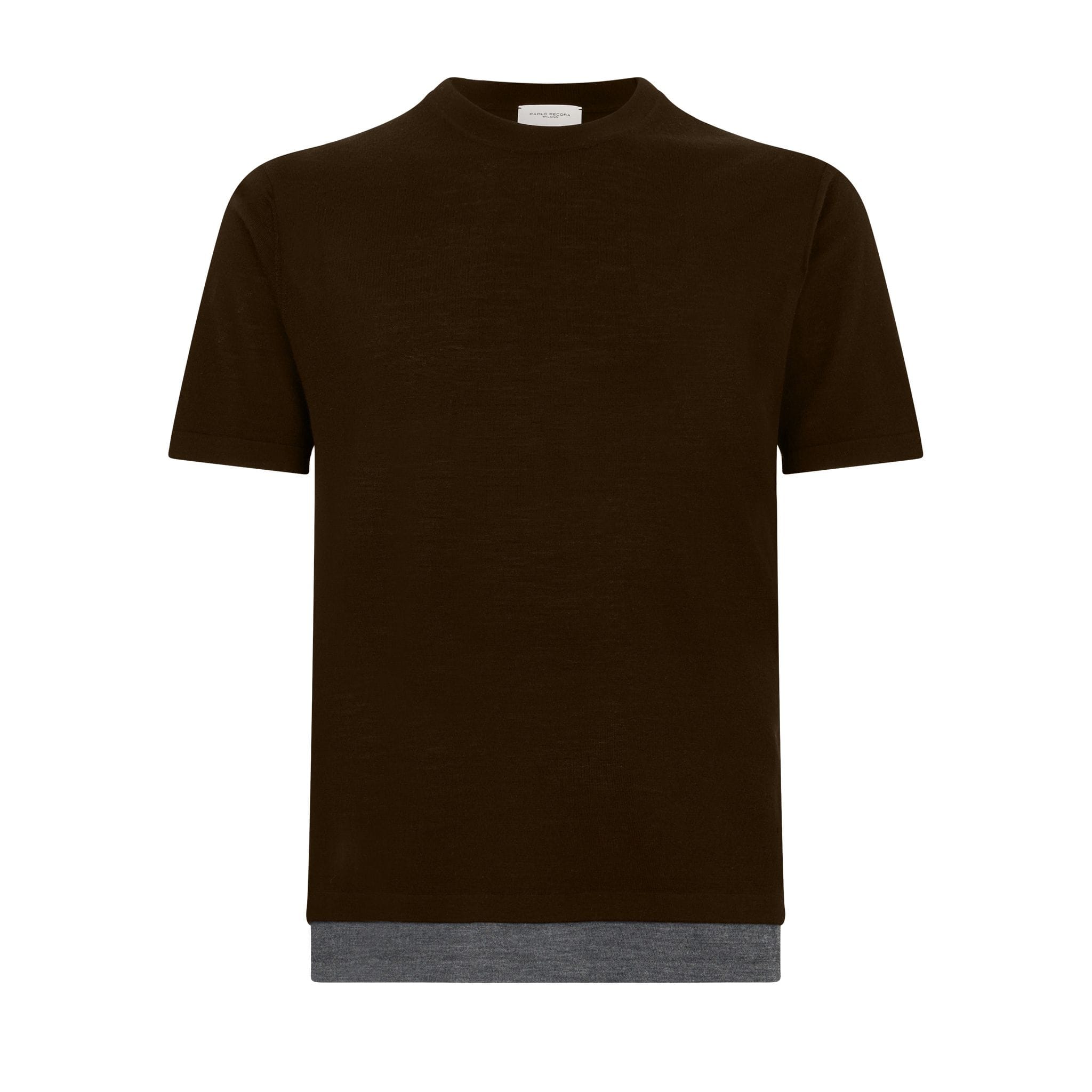 Maglia Girocollo Visone/Asfalto Maglia Girocollo Paolo Pecora