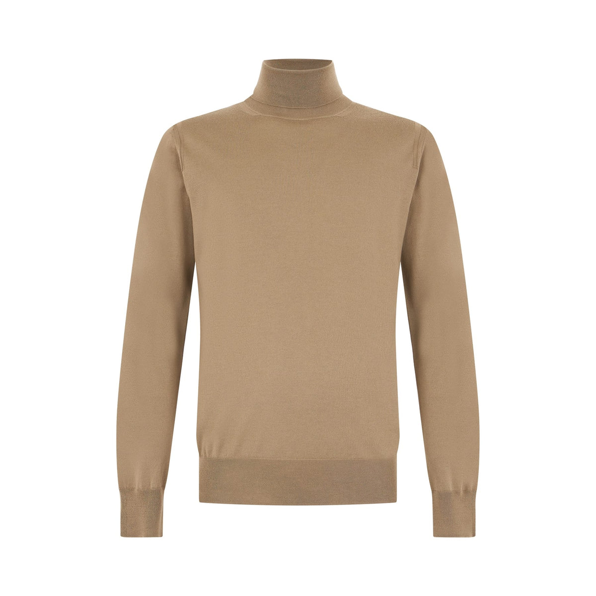 Maglia Lupetto in Lana Merino Extrafine Greige Maglia Lupetto Paolo Pecora