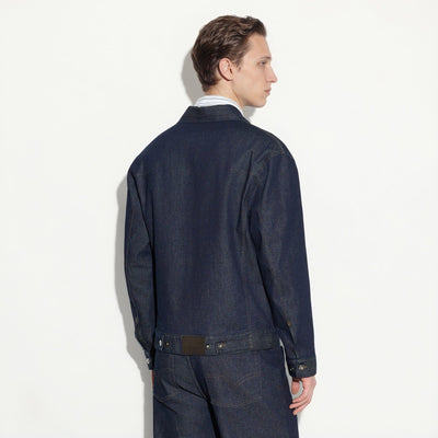 Giubbotto Denim con Tasche Indaco Giubbotto Tessuto 48 / Indaco Paolo Pecora