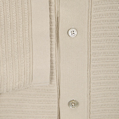 Camicia in Maglia in Cotone a Trama Strutturata Beige Camicia Maglia Paolo Pecora