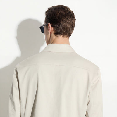 Giubbotto con Zip in Tessuto Beige Giubbotto Tessuto Paolo Pecora