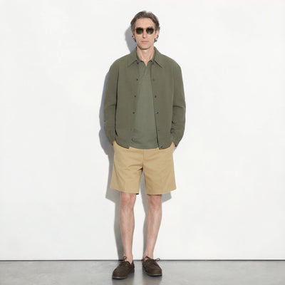 Maglia a Polo Boxy Fit con Collo Aperto in Cotone Verde Scuro Maglia A Polo Paolo Pecora