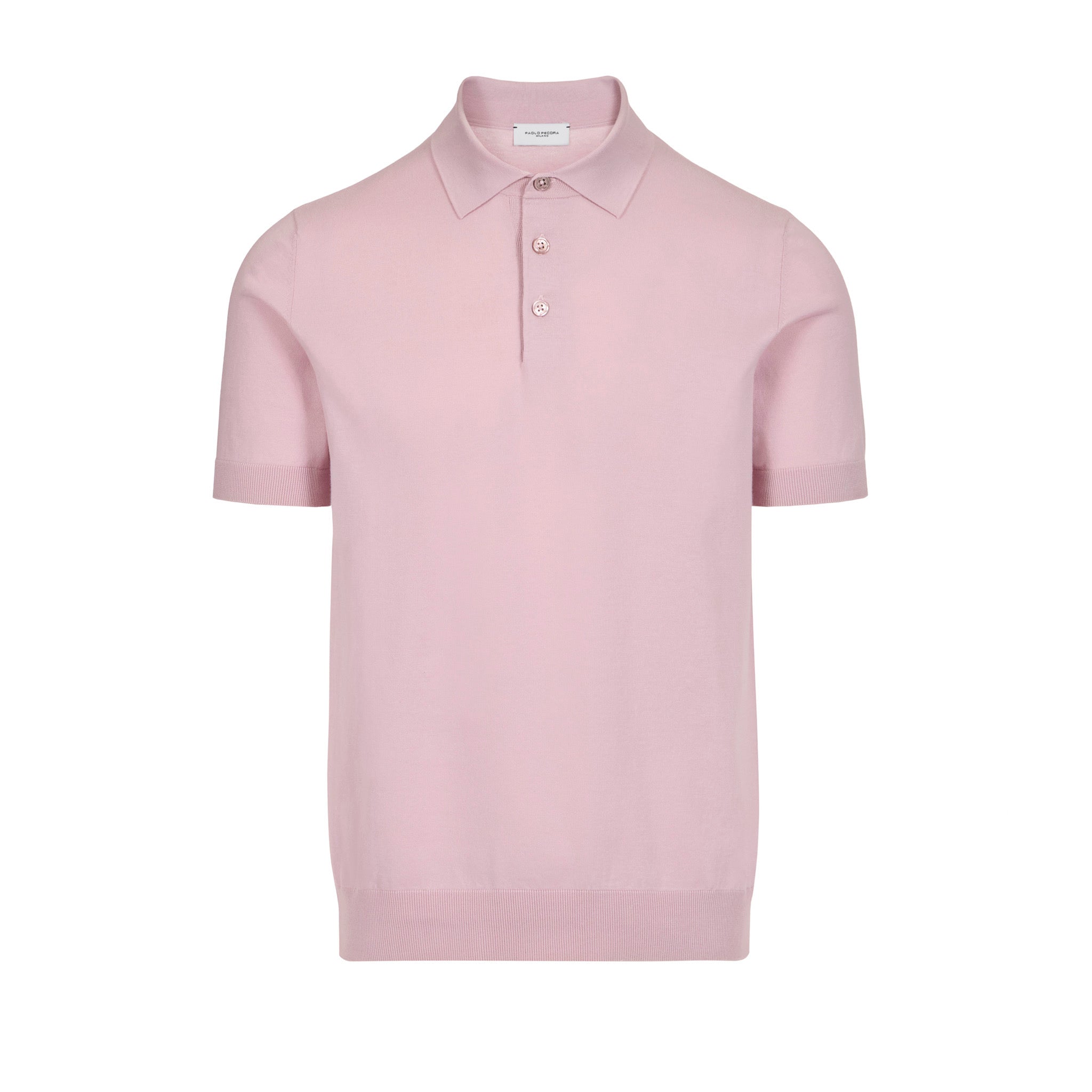 Maglia a Polo in Cotone Rosa Maglia A Polo Paolo Pecora