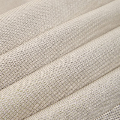 Maglia a Polo in Seta Cotone Beige Maglia A Polo Paolo Pecora