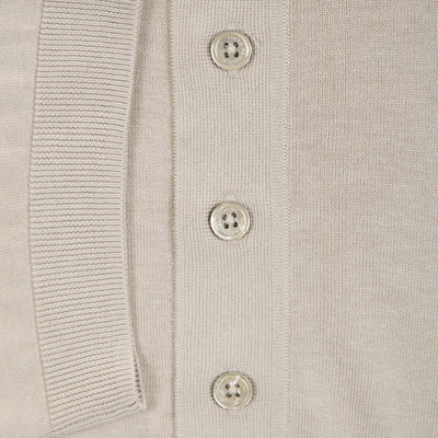 Maglia a Polo in Seta Cotone Beige Maglia A Polo Paolo Pecora