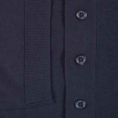Maglia a Polo in Seta Cotone Blu Maglia A Polo Paolo Pecora