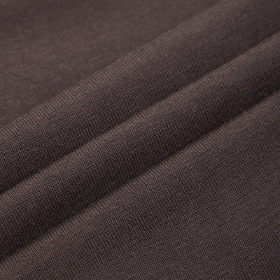 Maglia a Polo in Seta Cotone Marrone Scuro Maglia A Polo Paolo Pecora