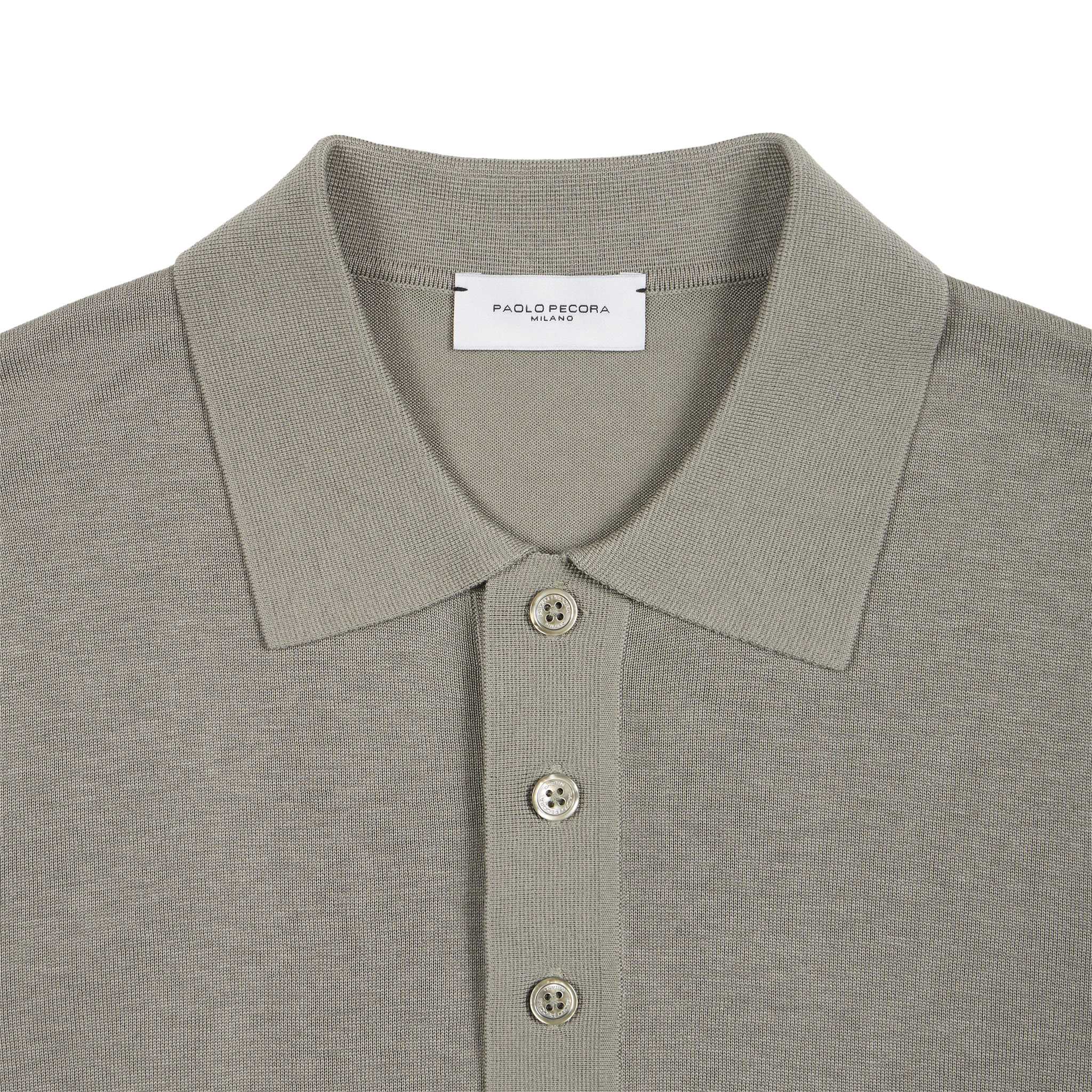 Maglia a Polo in Seta Cotone Militare Maglia A Polo Paolo Pecora