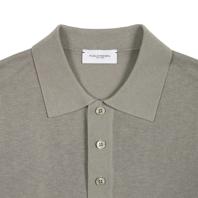 Maglia a Polo in Seta Cotone Militare Maglia A Polo Paolo Pecora