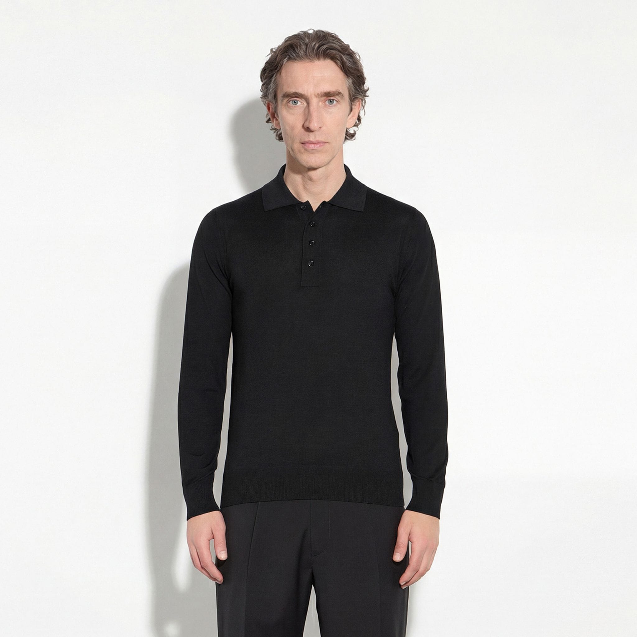 Maglia A Polo Nero Maglia A Polo Paolo Pecora