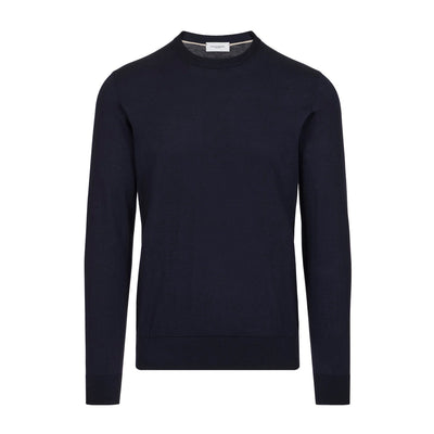 Maglia Girocollo in Cotone Blu Maglia Girocollo Paolo Pecora