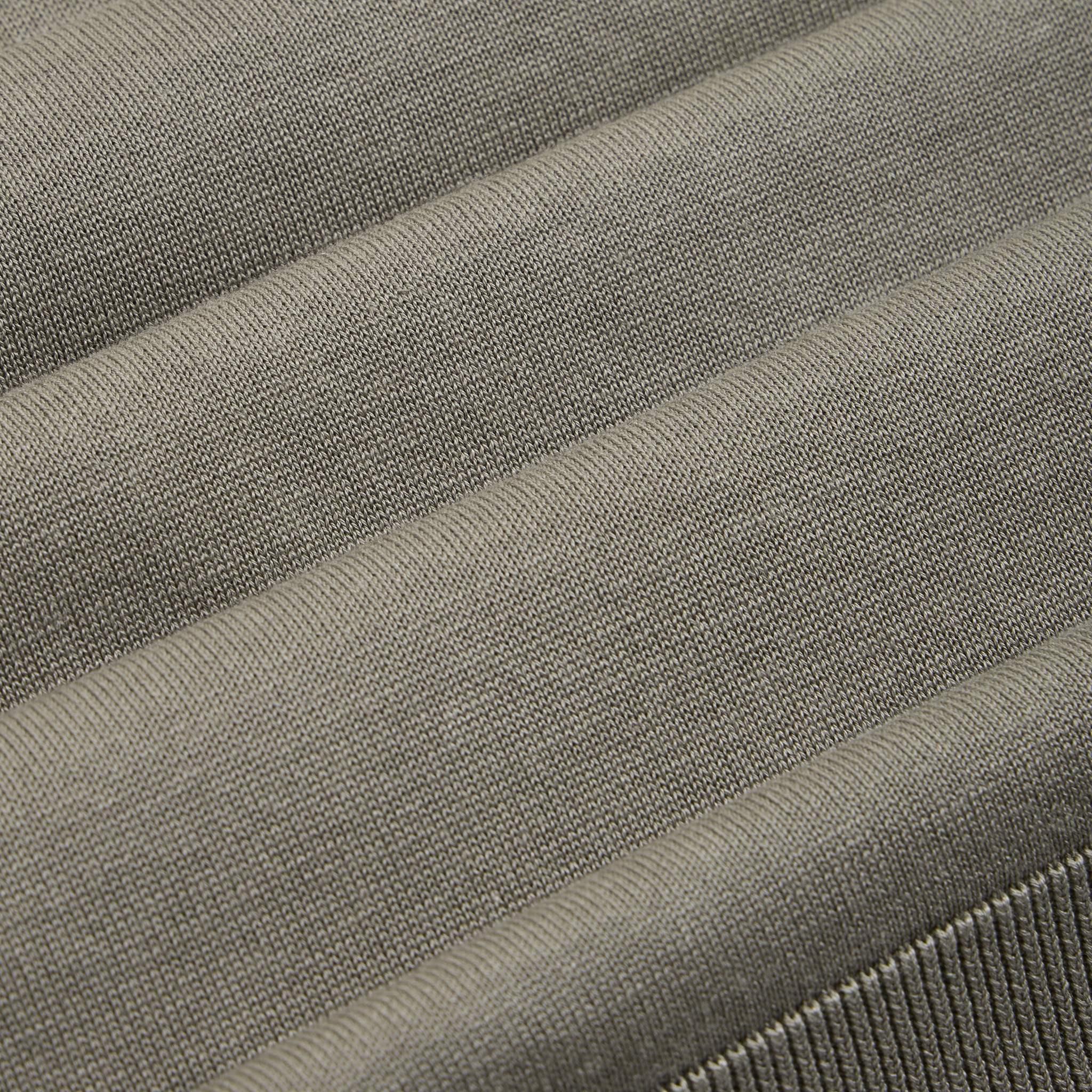 Maglia Girocollo in Seta Cotone con Profili a Contrasto Militare Maglia Girocollo Paolo Pecora