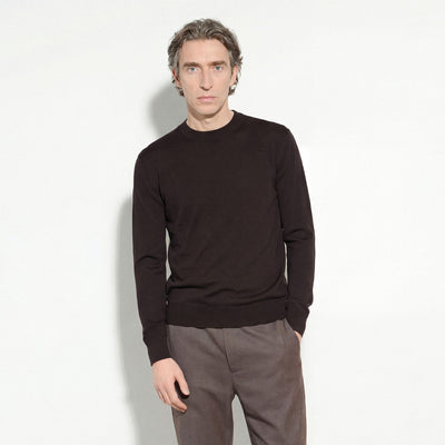 Maglia Girocollo Marrone Maglia Girocollo Paolo Pecora