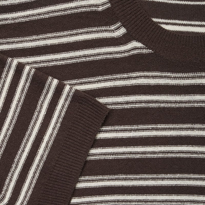 Maglia Girocollo Marrone Scuro Maglia Girocollo Paolo Pecora