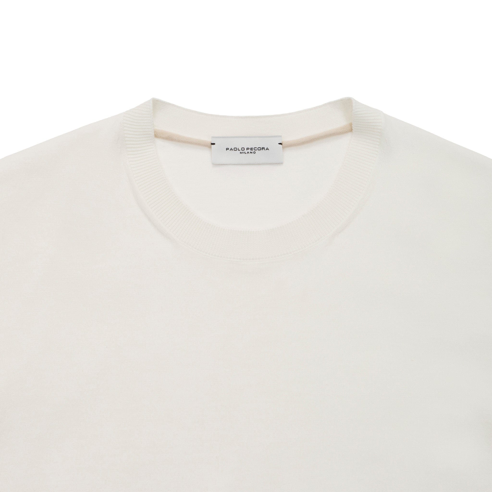 Maglia Girocollo Panna Maglia Girocollo Paolo Pecora