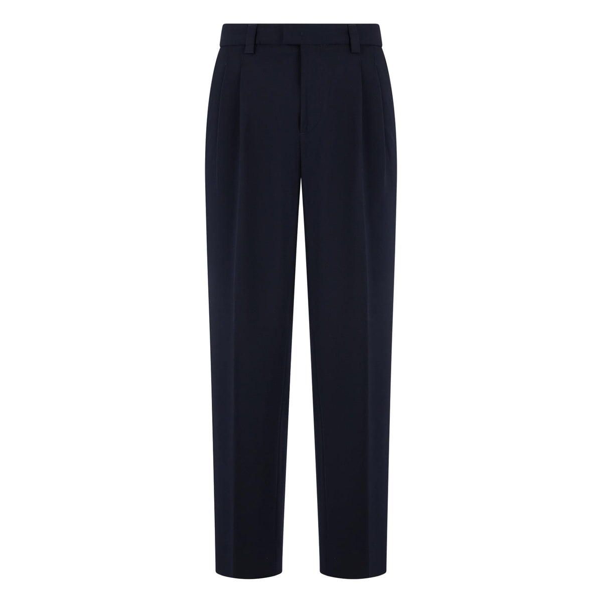 Pantalone Chino con Pinces Over Fit in Tecnolana Blu Pantalone Tessuto Paolo Pecora