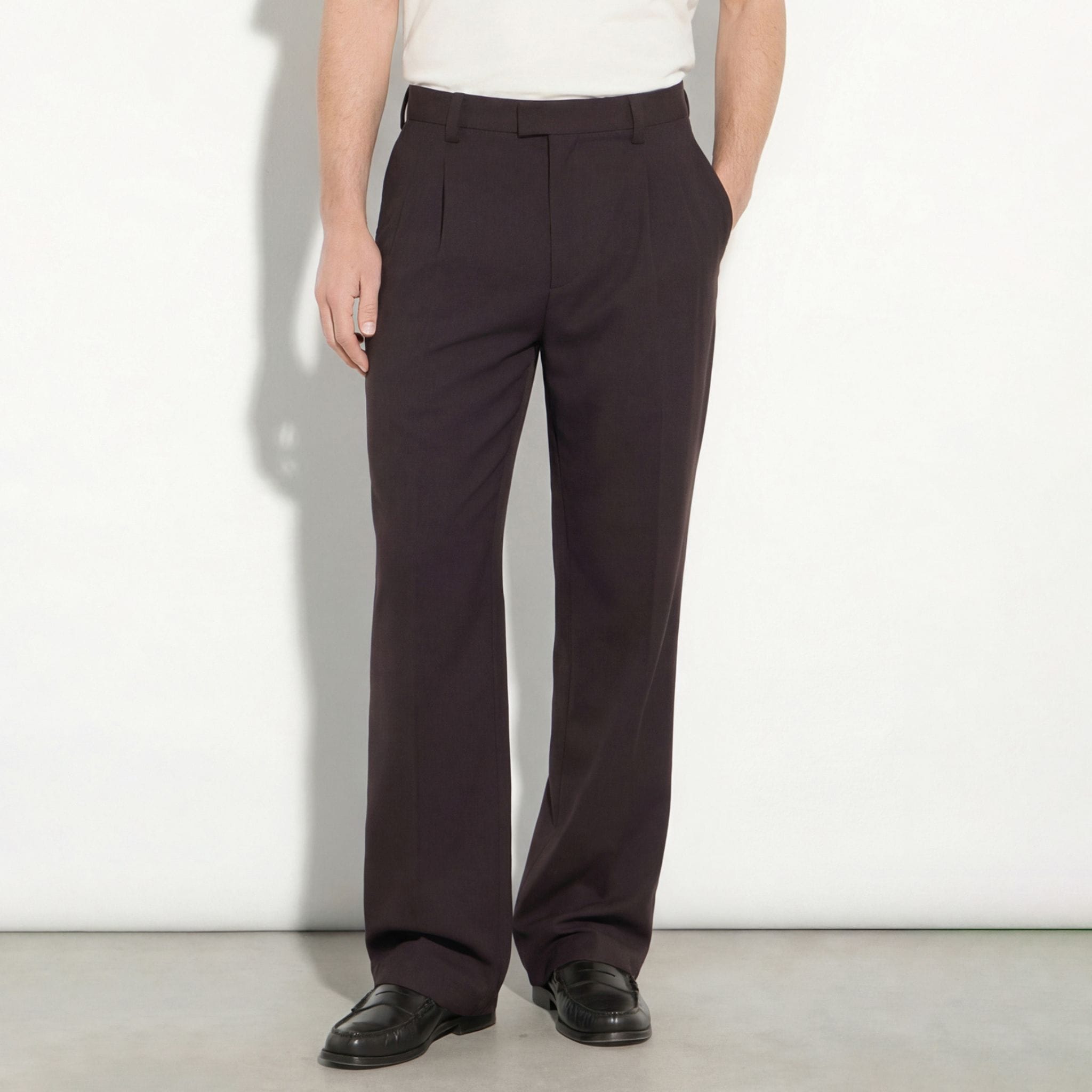 Pantalone Tessuto Marrone Pantalone Tessuto Paolo Pecora