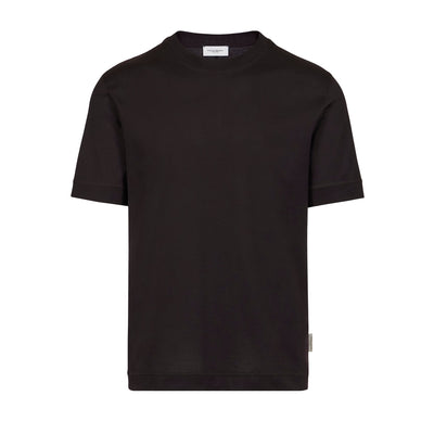 T-Shirt in Jersey di Cotone Marrone T-Shirt Jersey Paolo Pecora
