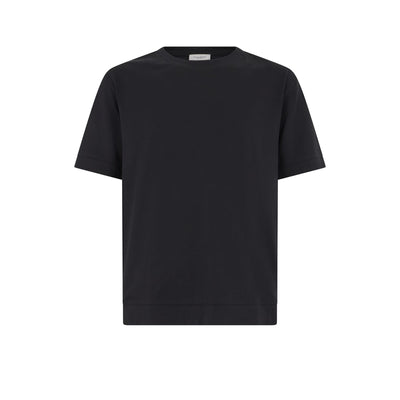 T-Shirt Loose Fit in Jersey di Cotone Bi-Stretch Nero T-Shirt Jersey Paolo Pecora